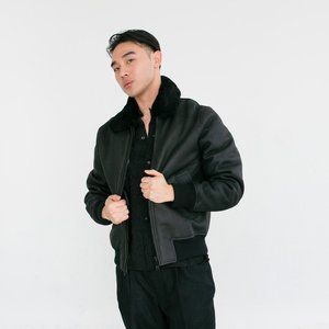 Sandro Heron Black Leather Jacket